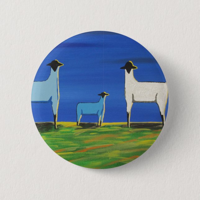 Baby Blue 2 Inch Round Button (Front)