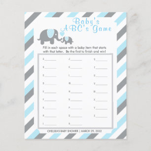 Baby Blue and Grey Stripe 🐘 Elephant - ABC's Flyer