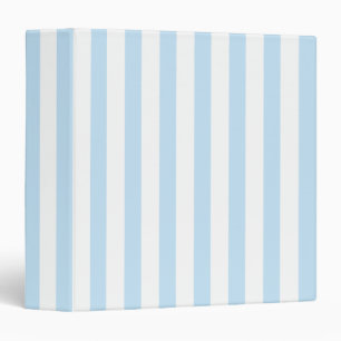Baby Blue and White Classic Stripe Binder