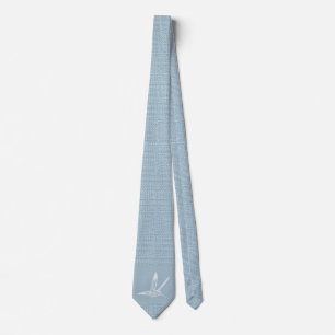 Baby Blue and White Elegant Hummingbird Tie