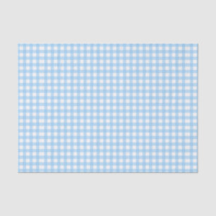 Baby Blue and White Gingham Check Tissue Paper