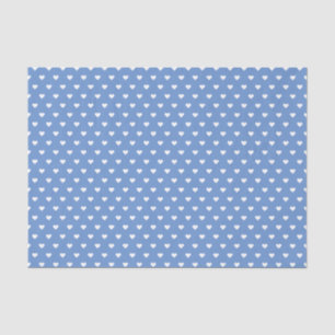 Baby Blue and White Hearts Custom Tissue Paper