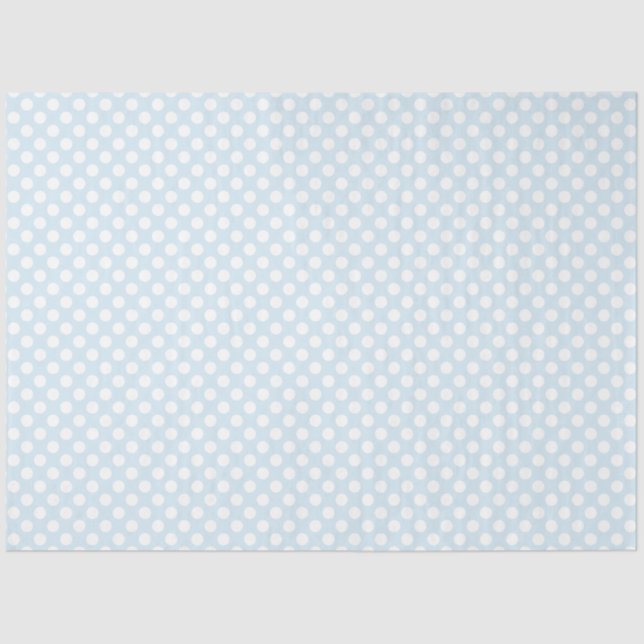 Baby Blue and White Polka Dot Tissue Paper (Front)