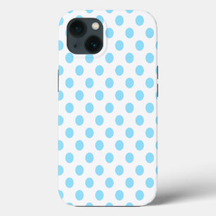 Baby blue and white polka dots Case-Mate iPhone ca 13 Case
