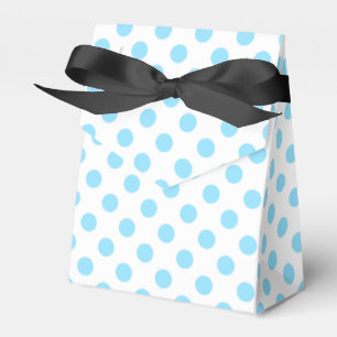 Baby blue and white polka dots favor box