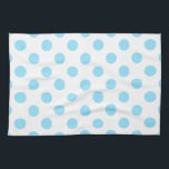 Baby blue and white polka dots kitchen towel<br><div class="desc">Baby blue and white polka dots</div>