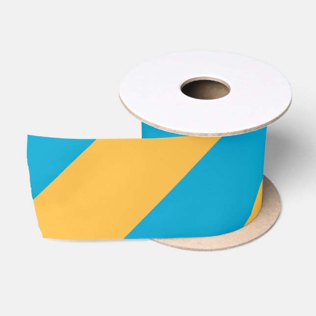 Baby Blue and Yellow Satin Ribbon (Spool)