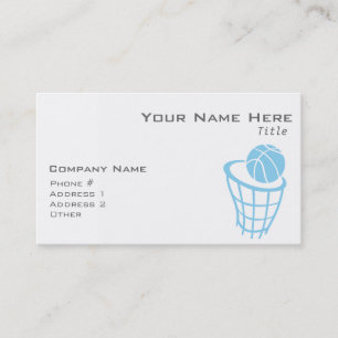 Baby Blue Basketball Business Card