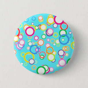 BABY BLUE BATH BUBBLES 2 INCH ROUND BUTTON