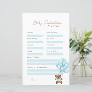 Baby Blue Bear Baby Shower Predictions & Advice