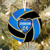 Baby Blue, Black and Gold Volleyball 