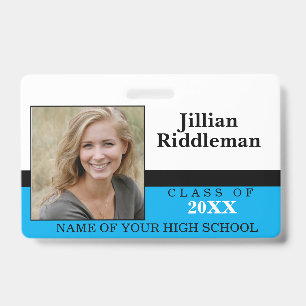 Baby Blue, Black and White - Photo Reuion Badge