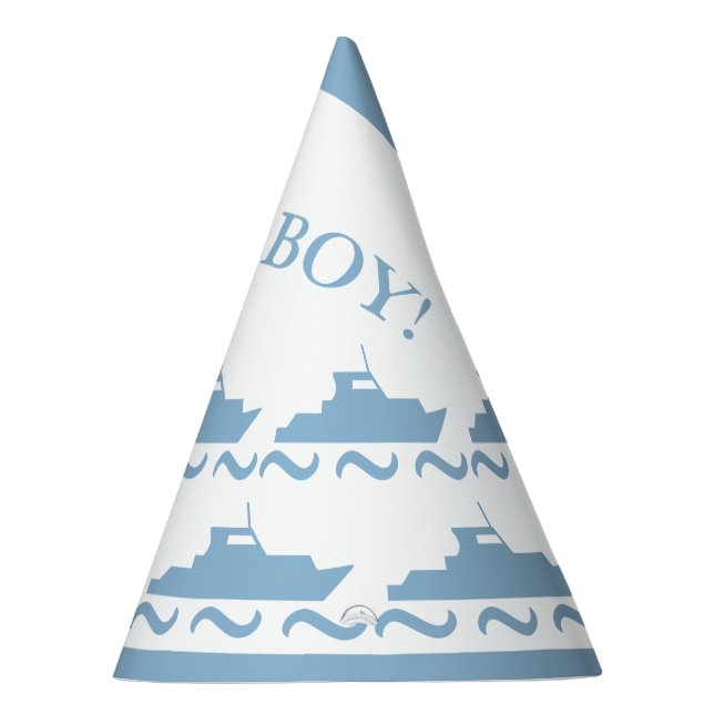 Baby Blue Boat Party Hat (Right)