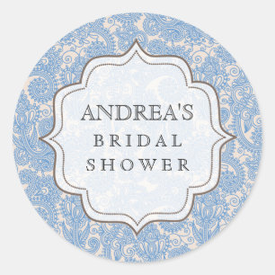 Baby Blue Bridal Shower Dessert Table Tag Label