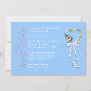 Baby Blue Bride Bridal Shower Invite