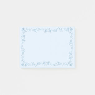 Baby Blue Bubble Border Design Post-it Notes