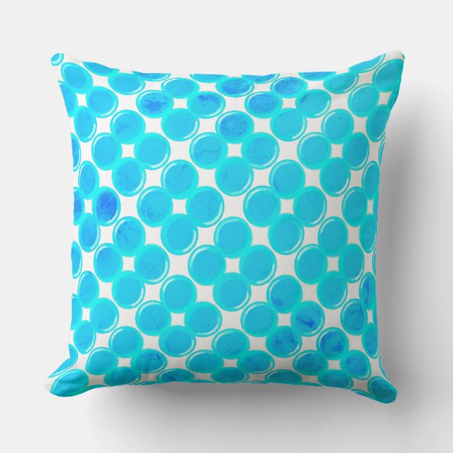 Baby Blue Bubbles  Throw Pillow (Front)