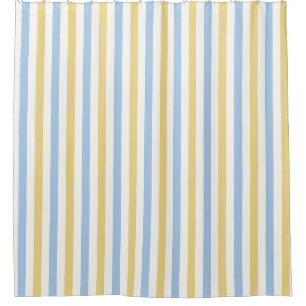 Baby Blue, Butter Yellow and White Wide Stripe