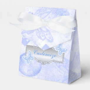 Baby Blue Butterflies & Balloons Favour Box