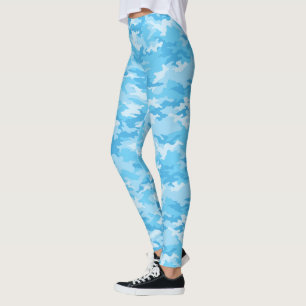 Baby Blue Camo Leggings