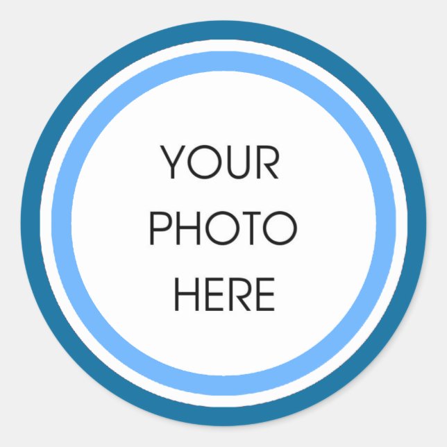 Baby Blue Cirlces Classic Round Sticker (Front)