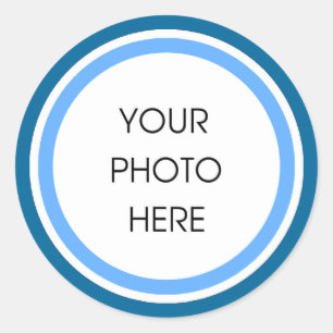 Baby Blue Cirlces Classic Round Sticker