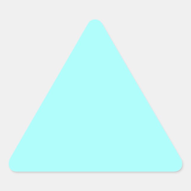 Baby Blue Colour Customized Designer Triangle Sticker (Front)