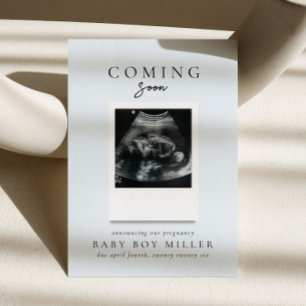 Baby Blue Coming Soon Pregnancy Announcement