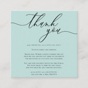 Baby Blue Custom Photo Thank You Enclosure Card