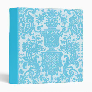 Baby Blue Damask Binder