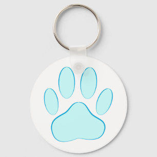 Baby Blue Dog Pawprint Keychain