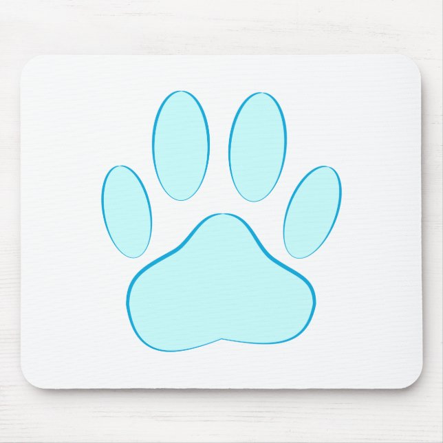 Baby Blue Dog Pawprint Mouse Pad (Front)