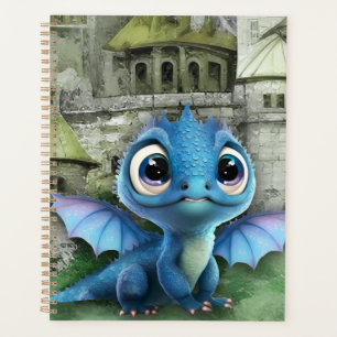 Baby Blue Dragon And Fantasy Medieval Castle Planner