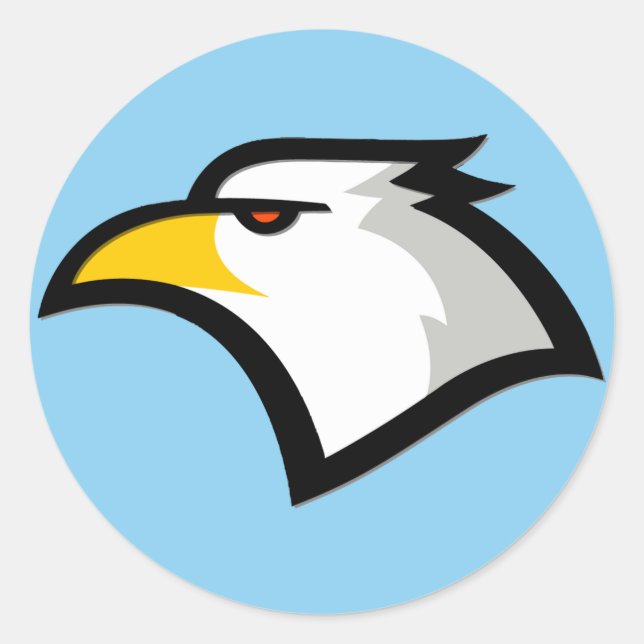 Baby Blue Eagle Classic Round Sticker (Front)