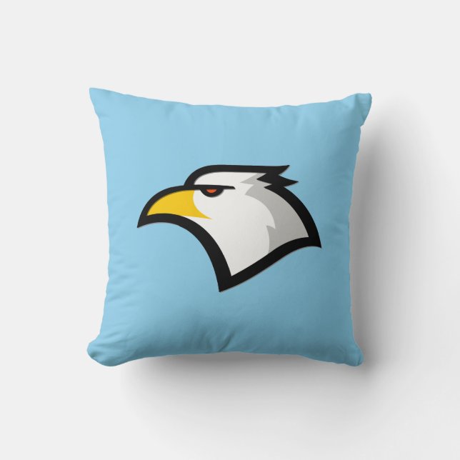 Baby Blue Eagle Throw Pillow (Front)