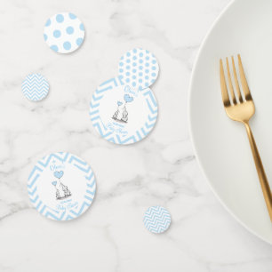 Baby Blue Elephant Personalized Baby Shower Confetti