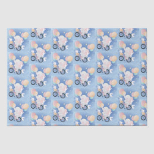 Baby Blue Elephant Tissue Gift Wrapping Paper