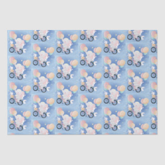 Baby Blue Elephant Tissue Gift Wrapping Paper