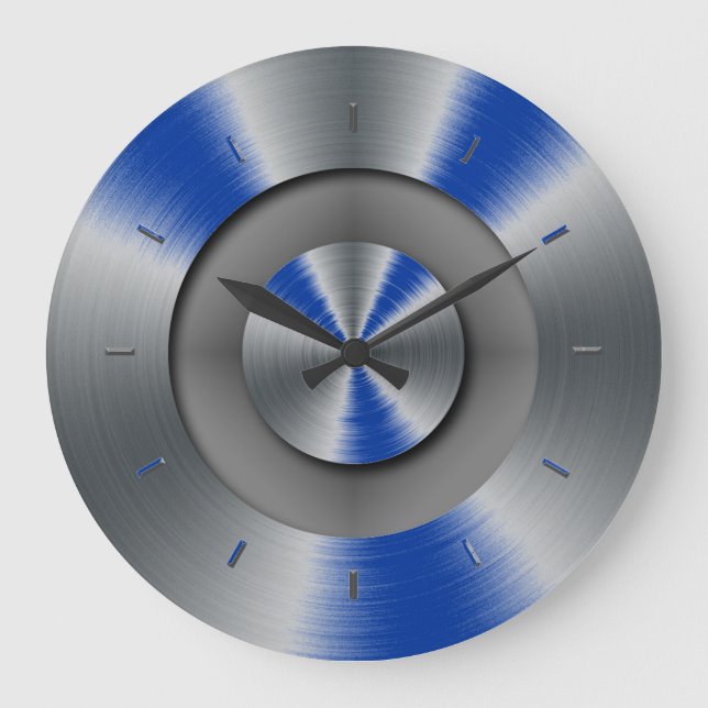 Baby Blue Eyes Accents Colour Complementing Large Clock (Front)