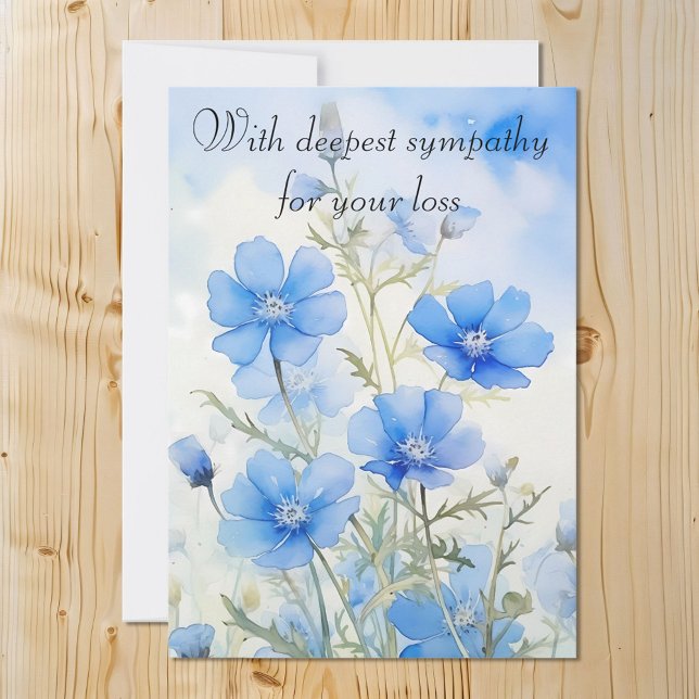 Baby Blue Eyes Watercolor Personalizable  Holiday Card (Creator Uploaded)