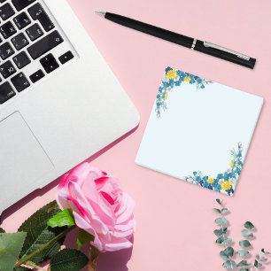 Baby Blue Floral Dream Post-it Notes