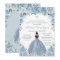 Baby Blue Floral Rose Girl Silver First Communion 