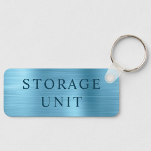 Baby Blue Foil Storage Unit Keychain