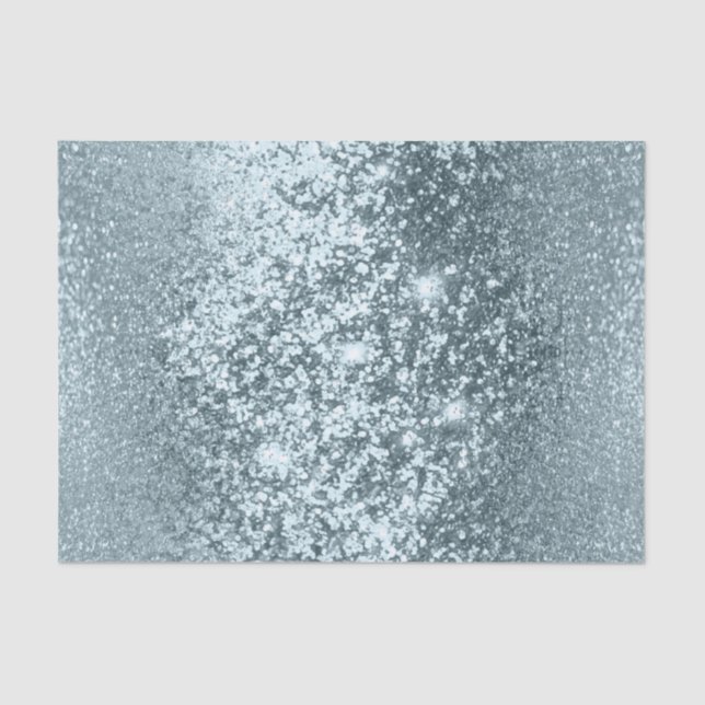 Baby Blue Glitter Background  Tissue Paper (Front)