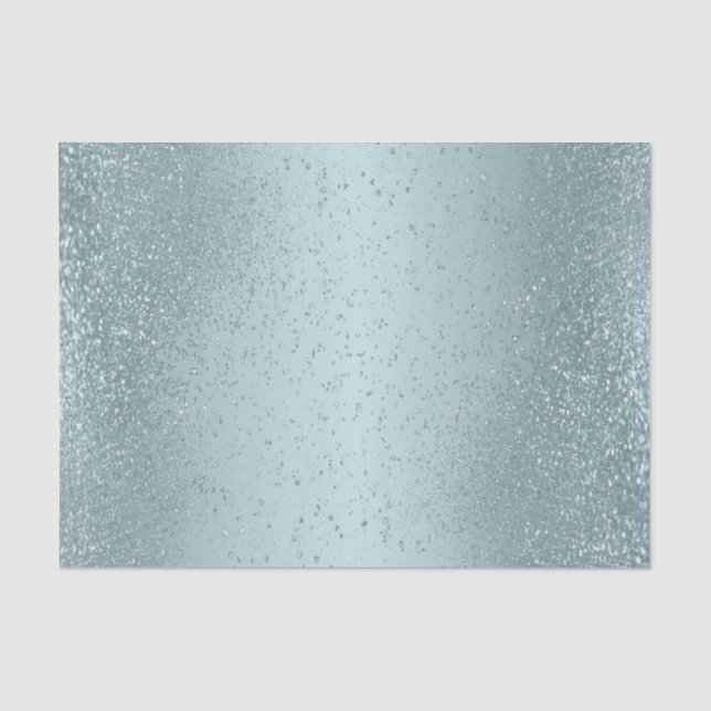 Baby Blue Glitter on Gradient Background   Tissue Paper (Front)