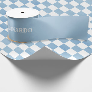 Baby Blue Happy Birthday For Boy  Satin Ribbon