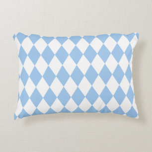 Baby Blue Harlequin Accent Pillow
