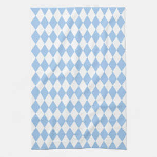 Baby Blue Harlequin Kitchen Towel