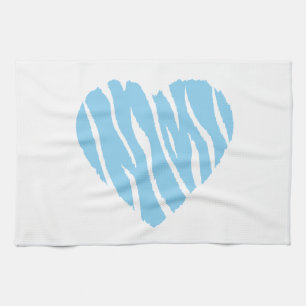 Baby Blue Heart Kitchen Towel