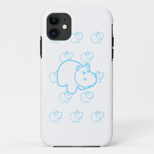 Baby Blue Hippo iPhone 11 Case